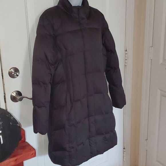 Vintage Goose Down Eddie Bauer Black Trench Coat - Picture 3 of 7